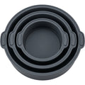Zdvgf Layercircle Silicone Round Cake Molds 6 8 10 in Charcoal Set of 3 - Product view