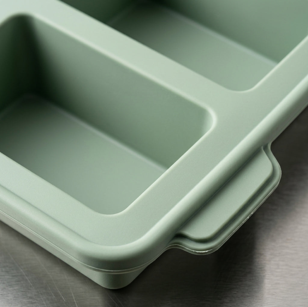 Zdvgf Loafgrid Silicone Mini Loaf Baking Mold 6 Cavity Sage - Detail view