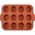 Zdvgf Roundnest Silicone Muffin Baking Mold 12 Cavity Terracotta - Product view
